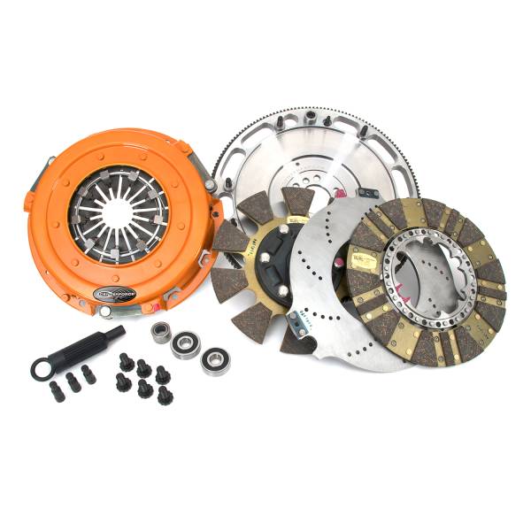 Centerforce - Centerforce DYAD ® DS 10.4, Multi-Disc Clutch and Flywheel Kit, 46.45 lbs, 168 Tooth R.Gear, 0 in/oz C-Bal, 6 Bolt Crank, 1300 ft/lbs Capacity, 10.4in Dia., 26-Spline, Fits Chevrolet/Pontiac Cars 8 Cyl