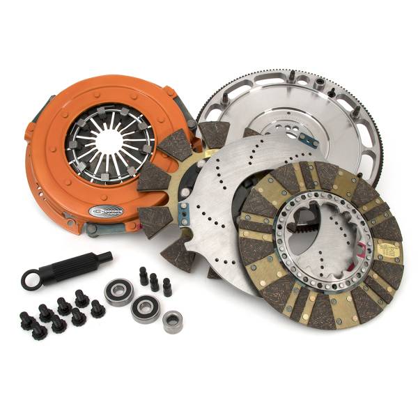 Centerforce - Centerforce DYAD ® DS 10.4, Multi-Disc Clutch and Flywheel Kit, 168 Tooth R.Gear, 0 in/oz C-Bal, 8 Bolt Crank, 1300 ft/lbs Capacity, 10.4in Dia., 26-Spline, Fits Chevrolet Crate Engines and Swaps LSA, LSX 6.2L/7.4L