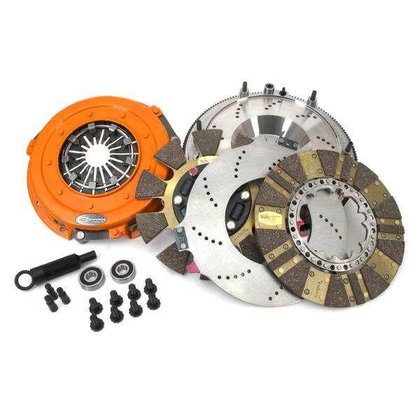 Centerforce - Centerforce DYAD ® DS 10.4, Multi-Disc Clutch and Flywheel Kit, 51.65 lbs, 168 Tooth R.Gear, 0 in/oz C-Bal, 8 Bolt Crank, 1300 ft/lbs Capacity, 10.4in Dia., 26-Spline, Fits Chevrolet Camaro and Corvette 6.2L