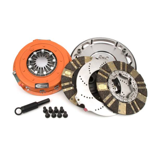 Centerforce - Centerforce DYAD ® DS 10.4, Multi-Disc Clutch and Flywheel Kit, 143 Tooth R.Gear, 0 in/oz C-Bal, 8 Bolt Crank, 1300 ft/lbs Capacity, 10.4in Dia., 18-Spline, Fits Dodge/Plymouth Cars 7.0L/7.2L