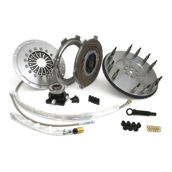 Centerforce - Centerforce DYAD ® DS 8.75, Multi-Disc Clutch and Flywheel Kit, 32.40 lbs, 114 Tooth R.Gear, 7 Bolt Crank, 300-600 Torque Capacity ft/lbs Capacity, 8.75in Dia., 23-Spline, Fits Mitsubishi Lancer Evolution 2.0L