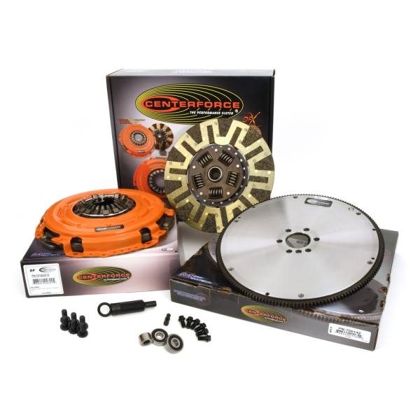 Centerforce - Centerforce Dual Friction ®, High Performance Clutch and Flywheel Kit, 168 Tooth R.Gear, 0 in/oz C-Bal, 6 Bolt Crank, 700 ft/lbs Capacity, 12in Dia., 26-Spline, Fits Chevrolet/Pontiac Cars 8 Cyl