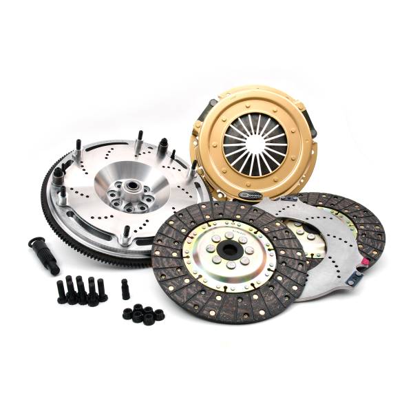 Centerforce - Centerforce SST 10.4, Multi=Disc Clutch and Flywheel Kit, 48.60 lbs, 164 Tooth Gear, 0 in/oz Externally Balanced, 8 Bolt Crank, 925 ft/lbs Capacity, 10.4in Dia., 23M-Spline, Fits Ford s Mustang 5.0L