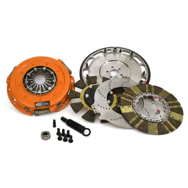 Centerforce - Centerforce DYAD ® DS 10.4, Multi-Disc Clutch and Flywheel Kit, 157 Tooth Gear, 0 in/oz Externally Balanced, 6 Bolt Crank, 1300 ft/lbs Capacity, 10.4in Dia., 26-Spline, Fits Ford Cars and Trucks 4.7L/5.0L