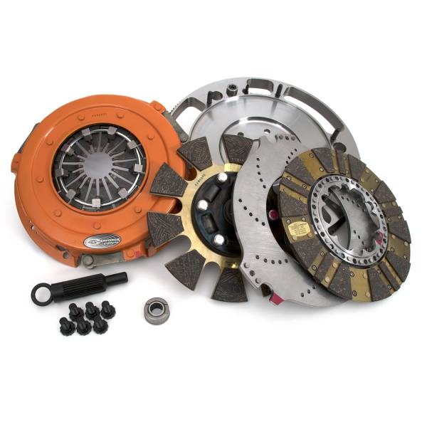 Centerforce - Centerforce DYAD ® DS 10.4, Multi-Disc Clutch and Flywheel Kit, 184 Tooth Gear, 24 in/oz Externally Balanced, 6 Bolt Crank, 10.4in Dia., 26-Spline, Fits Ford F-250 and F-350 7.5L