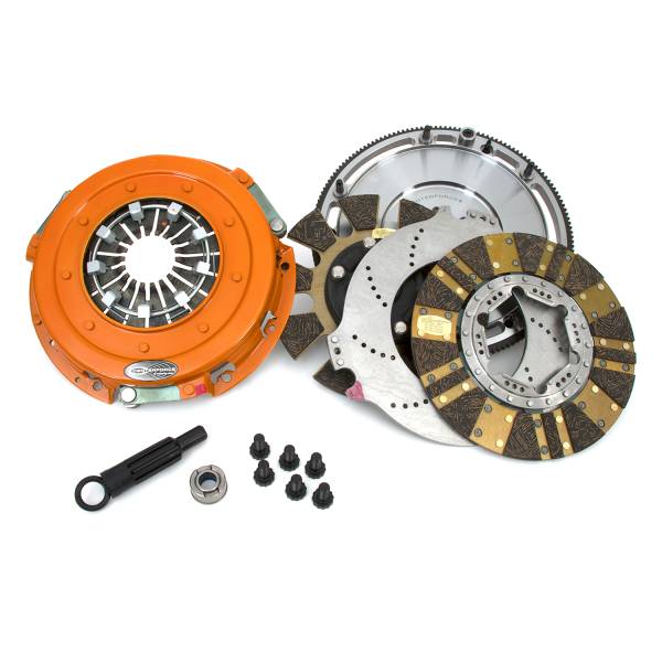 Centerforce - Centerforce DYAD ® DS 10.4, Multi-Disc Clutch and Flywheel Kit, 157 Tooth Gear, 50.0 in/oz Externally Balanced, 6 Bolt Crank, 1300 ft/lbs Capacity, 10.4in Dia., 10-Spline, Fits Ford Mustang 5.0L